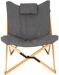Bo-Camp Wembley L Relaxsessel Campingstuhl Fernsehsessel Holzrahmen grau