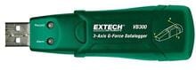 Extech VB300 3-Achsen-Beschleunigungsmesser Datenlogger Messgerät 200Hz 3,6V Lithium-Batterie 1/2AA grün