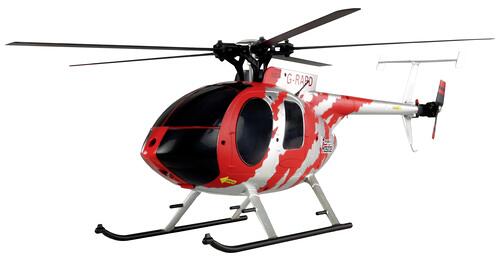 Amewi AFX MD500E Zivil RC Hubschrauber Helikopter RtF 4-Kanal-Fernsteuerung rot silber