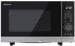 Sharp YC-PG204AE-S Stand-Mikrowelle Grill 45,5cm breit 20 Liter 700W Drehteller silber