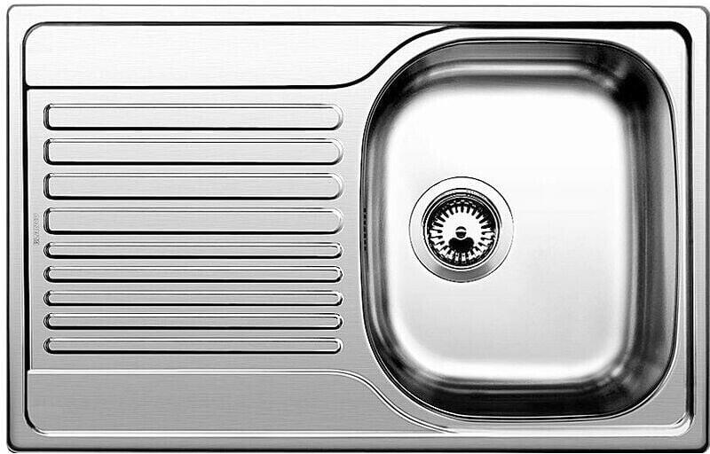 Blanco Tipo 45 S Compact Edelstahlspüle Küchenspüle ohne Ablauffernbedienung reversibel Edelstahl Naturfinish