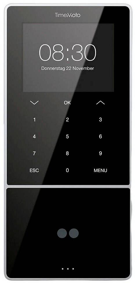 Safescan TimeMoto TM-838 SC Zeiterfassungs-Komplettsystem Stempeluhr Stechuhr 2000 Benutzer Gesichtserkennung schwarz
