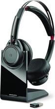 Plantronics Voyager Focus UC B825 On Ear Telefon-Headset Mikrofon Kopfhörer Call Bluetooth schnurlos schwarz