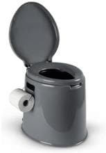 Kampa King Khazi tragbare Toilette Campingtoilette Gartentoilette Outdoor grau