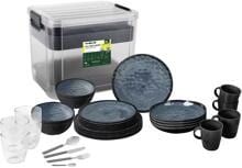 Brunner Venetian Geschirrset Campinggeschirr Teller Schalen Becher Besteck 41tlg.