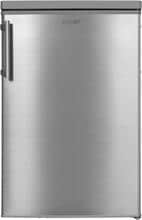 Exquisit KS16-4-HE-040E Stand-Kühlschrank 55cm breit 109 Liter Temperatureinstellung LED-Beleuchtung Gemüseschublade Eierablagen Edelstahloptik