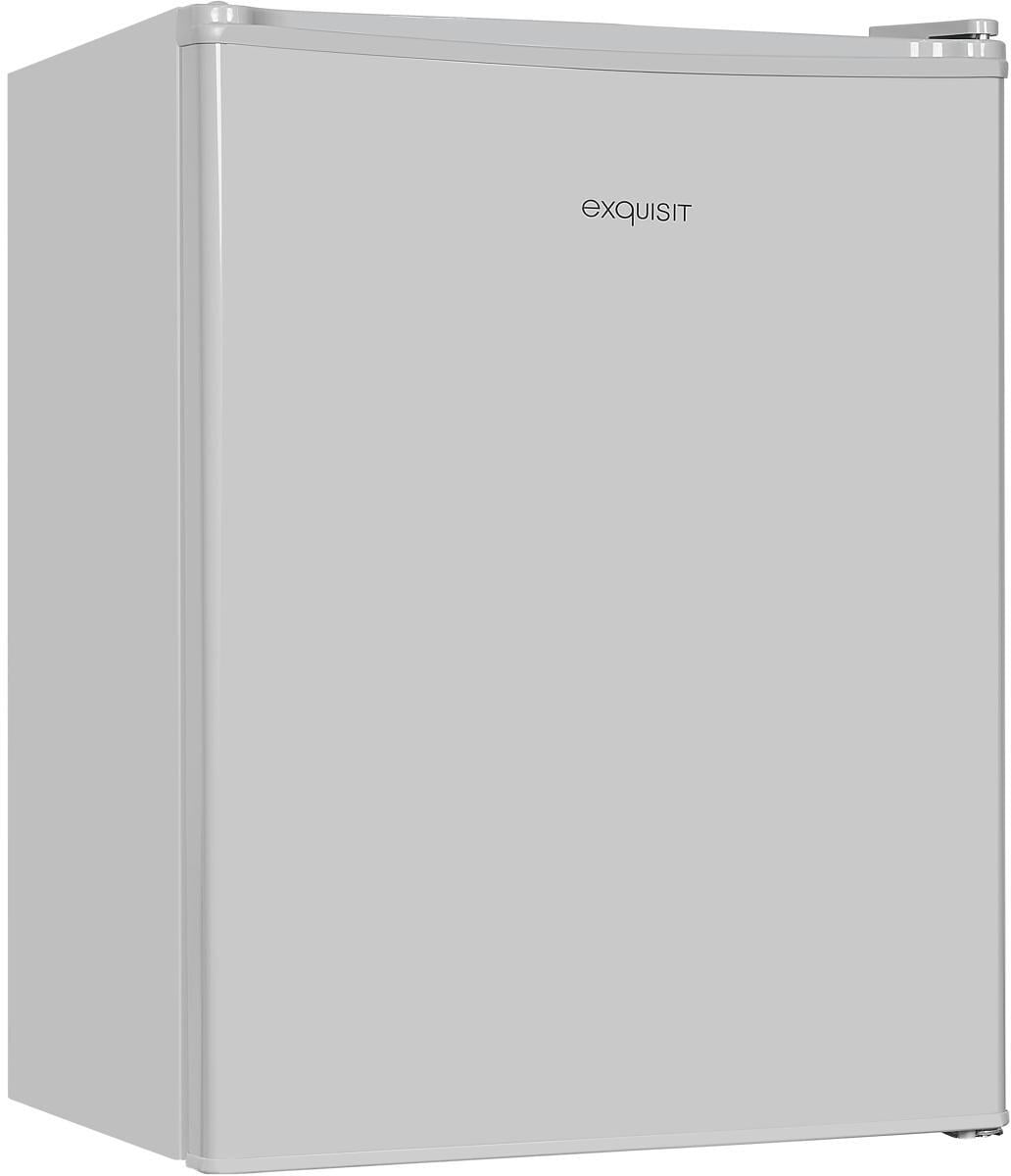 Exquisit KB60-V-090E Stand-Kühlschrank 45cm breit 52 Liter LED Beleuchtung Temperaturregelung grau