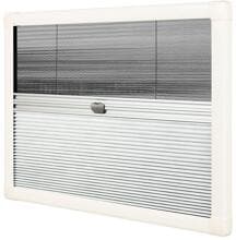 Horrex UCS Duo 2.0 Plissee-Rollo Verdunklung Fliegenschutz 472x1100mm creme