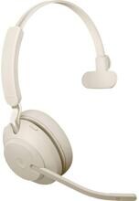 Jabra Evolve2 65 Link380c MS Mono Over Ear Headset Bluetooth Mikrofon-Stummschaltung beige