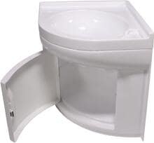 Eckwaschbecken mit Unterschrank 418x418x510mm Camping Reisemobil