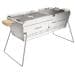 Knister Premium Holzkohlegrill Camping-Grill Picknick Outdoor Edelstahl silber