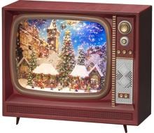 Konstsmide 4265-000 LED-Szenerie Weihnachts-Szene Fernseher Diorama warmweiß LED mehrfarbig