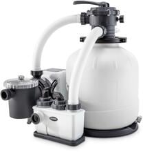 Intex Krystal Clear E.C.O. Sandfilteranlage Poolfilter Salzwassersystem 10000l/h 650W weiß