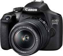 Canon EOS-2000D digitale Spiegelreflexkamera 24,1MP EF-S 18-55mm IS II Objektiv 3" Display FHD Video WiFi Live View schwarz