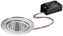 Brumberg 38375423 LED-Einbaustrahler Einbaudownlightset Deckenleuchte rund 6 Watt 680lm 3000K edelstahl