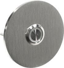 m-e modern-electronics 41014 Klingelplatte beleuchtet 1fach 8-24V AC/DC/1 A silber