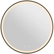 SLV Trukko 80 Spiegel-Wandaufbauleuchte rund Ø 80cm IP44 chrom schwarzer Rand