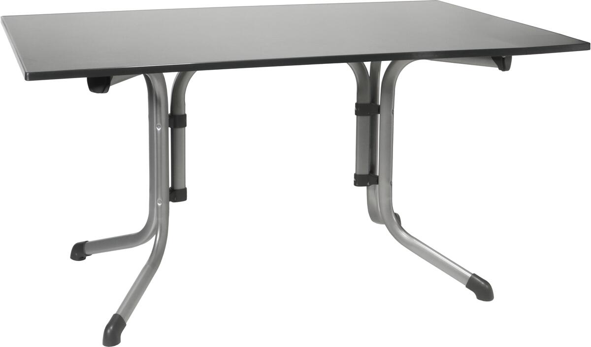 Sieger Boulevard Klapptisch Gartentisch Campingtisch 140x90cm Vivodur-Platte Schieferdekor graphit
