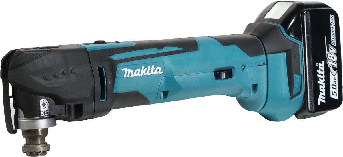 Makita DTM51RT1J3 Akku-Multifunktionswerkzeug Sägen Schleifen Schneiden 18V 5Ah 340 Watt blau schwarz