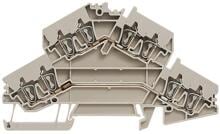 50 Stück Weidmüller ZDK 2.5-2/4AN Doppelstock-Reihenklemme Zugfederanschluss beige