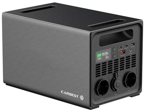 Carbest EnergyQube 800 Energieversorgung 1000W Sinus-Inverter MPPT-Regler 60Ah Camping Boot