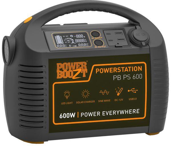 Powerboozt PB PS 600 Powerstation Batterie 48Ah 600 Watt Camping Wohnwagen Wohnmobil