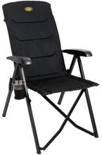 Camp4 La Palma Deluxe Campingstuhl Relax-Stuhl Becherhalter Outdoor Terrasse schwarz