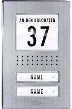 m-e modern-electronics ADV-120.1 EG Türsprechanlage kabelgebunden Außeneinheit 2 Familienhaus Edelstahl