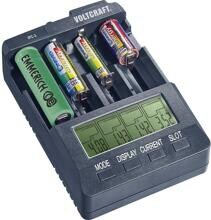Voltcraft IPC-3 Rundzellen-Ladegerät Batterielader LiIon NiCd NiMH 4 Ladeplätze schwarz