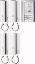 Ritto Entravox Audio-Set Türsprechanlage Hausstation 4 Wohneinheiten silber weiß