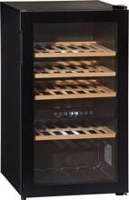 Wolkenstein WTS49DW Stand-Weintemperierschrank 48cm breit 116 Liter 49 Standardweinflaschen 2 Temperaturzonen Thermostat schwarz