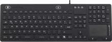 Renkforce iM-IKB110-BK USB-Tastatur spritzwassergeschützt staubgeschützt Touch-Oberfläche schwarz