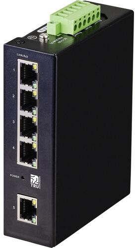 TRU Components TC-9744168 Industrial Ethernet Switch Netzwerkverteiler 1+4 Port 10-100-1000 MBit/s