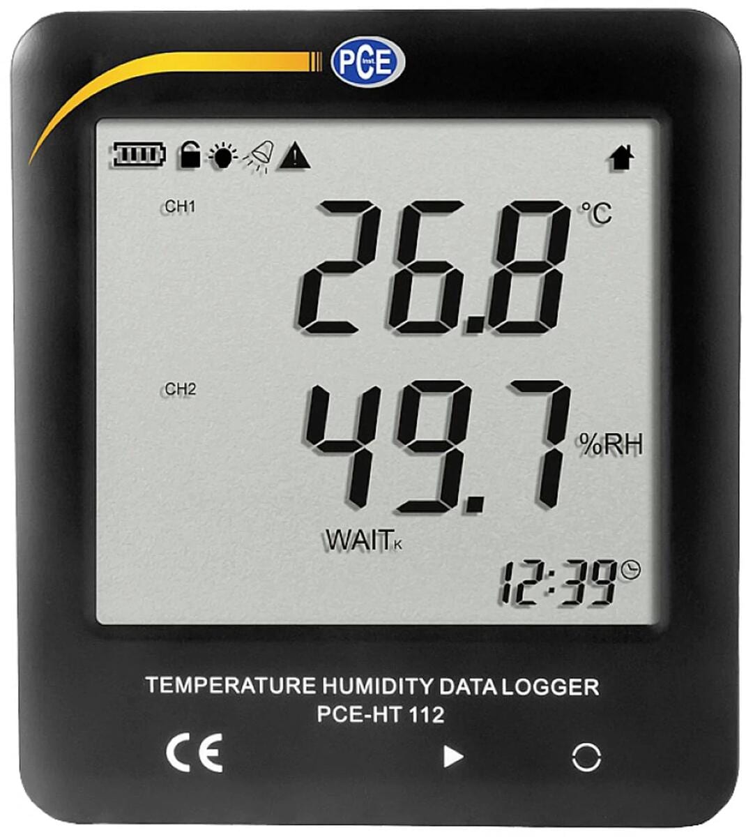 PCE Instruments PCE-HT 112 Klimalogger Datenlogger für Temperatur Feuchte Messwertspeicher USB