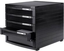 Han Contur 1505-13 Schubladenbox Büro Ablagebox DIN A4 DIN B4 DIN C4 5 Schubfächer schwarz