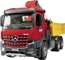 Bruder MB Arocs Baustellen-LKW Baufahrzeug Kran Fertigmodell Modell ab 4 Jahren rot