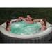 Intex 28440 PureSPA Bubble Massage Greywood Deluxe Whirlpool 196x71cm 4 Personen rund grau Kalkschutz