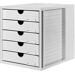 HAN Systembox 1450-11 Schubladenbox Bürobox DIN A4 DIN C4 5x Schubfächer lichtgrau