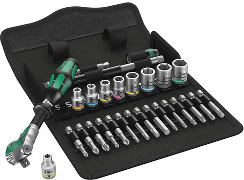 Wera 8100 SA Zyklop Speed Steckschlüsselsatz Knarrensatz Schraubendreher metrisch 28tlg