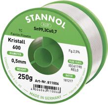 Stannol Kristall 600 Fairtin Lötzinn Elektrolot bleifrei Sn99,3Cu0,7 REL0 250g