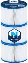 3 Stück NetSpa SP-N1407535 Filterkartusche Filterpatrone 10,5x8cm Poolreinigung blau weiß