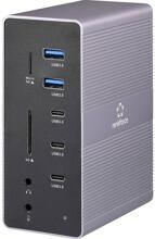 Renkforce RF-DKS-910 Universal Notebook Dockingstation USB-C HDMI grau schwarz
