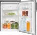 Exquisit KS16-4-HE-040E Stand-Kühlschrank 55cm breit 109 Liter Temperatureinstellung LED-Beleuchtung Gemüseschublade Eierablagen Edelstahloptik