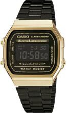 Casio Quarz A168WEGB-1BEF Armbanduhr Herrenuhr Stoppuhr Resin Edelstahl goldfarbig