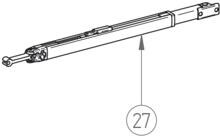 Thule 1500601588 Stützfuß 87cm für Markisenlänge 1,9m passend zu Thule Omnistor 2000 5002 5003