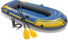Intex Challenger 2 Schlauchboot Outdoor-Kajak Boot Paddel 236x114cm 2 Personen blau gelb