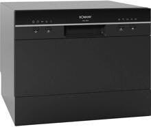 Bomann TSG 7405 Stand-Tisch-Geschirrspüler 55cm breit 5 Spülprogramme 6 Maßgedecke schwarz