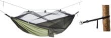 Amazonas Moskito-Traveller Thermo Hängematte Gr. XXL mit T-Strap Befestigungsgurte Camping Wagner Edition grün