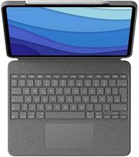 Logitech Combo Touch Tablet-Tastatur Trackpad Book-Cover Case Apple iPad Pro 12,9" QWERTZ grau