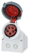 MENNEKES 9570 Wandsteckdose Wanddose mit X-CONTACT Aufputz grau rot